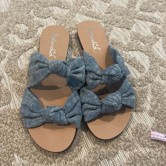 Splendid Barton Chambray Knotted Sandals NEW Size 8.5 - Picture 1 of 7